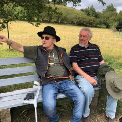 Kurt Sohmen und Miloslav Pecka bei der Jubiläumsfeier Naturschutzgebiet Kalkberge bei Großenlüder am Langenberg