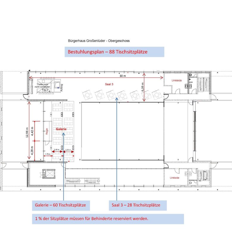 Lüderhaus Großenlüder - Bestuhlungsplan