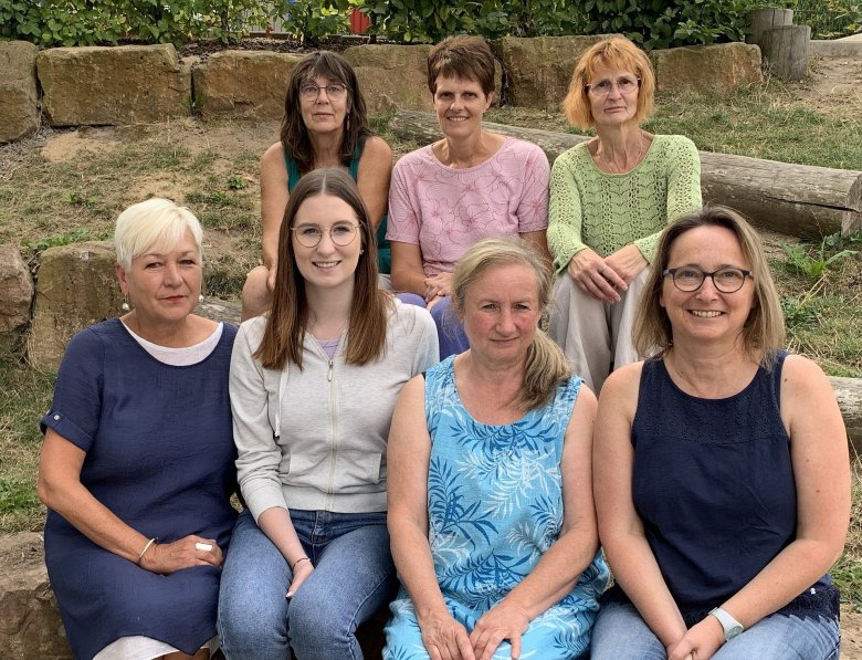 Das Team der Kita Müs: v. l. Susanna Hofmann, Luisa Höhl, Bozena Bosnjakova, Diana Hoßfeld, Christel Krömmelbein, Kerstin Göbel, Sabine Schmidt