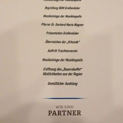 Programm der Feierlichkeiten zum Jubiläum der Gemeindepartnerschaft